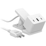 67W 充電器 一体型ケーブル1.5m USB Type-C ×2 USB-A ×1 高出力 PD/PPS対応 クリップ式固定 GaNII Plus エレコム