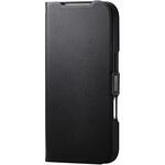 iPhone17 Pro ケース レザー 手帳型 マグネット 衝撃吸収 超軽量 薄型 スタンド機能付 UltraSlim エレコム