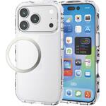 PM-A25CTSLACR iPhone17 Pro クリアケース ハイブリッド 衝撃吸収 軽量 薄型 磁気吸着対応メタルステッカー付 TOUGH SLIM LITE エレコム