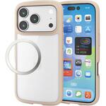 iPhone17 Pro ケース ハイブリッド 衝撃吸収 軽量 薄型 磁気吸着対応メタルステッカー付 エレコム