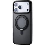 PM-A25DMAGSTBK iPhone17 Pro Max ケース ハイブリッド 衝撃吸収 MAGKEEP 磁力吸着ワイヤレス充電対応 360度回転スタンド付 エレコム