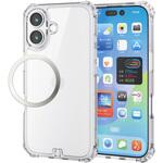 PM-A25AZEROTCR iPhone17 ケース ハイブリッド 衝撃吸収 磁気吸着対応メタルステッカー付 フィルム付 ZEROSHOCK エレコム