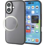 PM-A25AHVCKBK iPhone17 ケース ハイブリッド 衝撃吸収 磁気吸着対応メタルステッカー付 エレコム