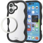 iPhone17 ケース ハイブリッド 衝撃吸収 磁気吸着対応メタルステッカー付 背面クリア Grippy エレコム