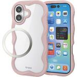 iPhone17 ケース ハイブリッド 衝撃吸収 磁気吸着対応メタルステッカー付 背面クリア Grippy エレコム