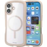 iPhone17 ケース ハイブリッド 衝撃吸収 MAGKEEP 磁力吸着ワイヤレス充電対応 Grippy エレコム