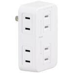 発煙ガードタップ 6個口 オーム電機