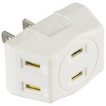 HS-TM3MT3PBT-W ホコリ防止シャッター付トリプルタップ オーム電機