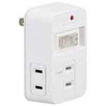 スイッチ付タップ 発煙ガード 3個口 オーム電機