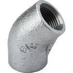 - 45°エルボ 可鍛鋳鉄製管継手 白 モノタロウ 62927287