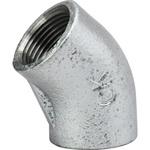 - 45°エルボ 可鍛鋳鉄製管継手 白 モノタロウ 62927305