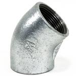 - 45°エルボ 可鍛鋳鉄製管継手 白 モノタロウ 62927323