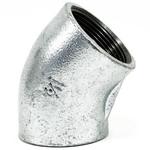 - 45°エルボ 可鍛鋳鉄製管継手 白 モノタロウ 62927332