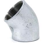 - 45°エルボ 可鍛鋳鉄製管継手 白 モノタロウ 62927348