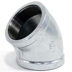 - 45°エルボ 可鍛鋳鉄製管継手 白 モノタロウ 62927357