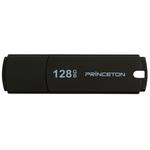 キャップ付きUSBフラッシュメモリー 128GB ブラック プリンストン