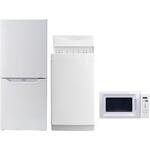家電セット 寮 オフィス 事務所 新生活家電 3点セット (106L冷蔵庫 6kg洗濯機 電子レンジ) YAMAZEN(山善)
