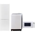 家電セット 寮 オフィス 事務所 新生活家電 3点セット (6kg洗濯機 106L冷蔵庫 オーブンレンジ) YAMAZEN(山善)