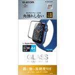 AW-20MFLGFRBK アップルウォッチ AppleWatch ガラスフィルム SE 6 5 4 (44mm) フルカバー 硬度9H フレーム付 指紋防止 エレコム