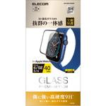 AW-20SFLGGRBK アップルウォッチ AppleWatch ガラスフィルム SE 6 5 4 (40mm) フルカバー 硬度9H 指紋防止 ブラック エレコム