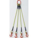ＴＲＵＳＣＯ ４本吊玉掛ワイヤロープスリング（カラー被覆付）アルミ