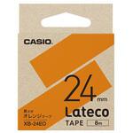 ラベルライター ラテコ用詰め替えテープ オレンジに黒文字 カシオ計算機