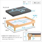 脚付きペットベッド ノーマルタイプ 天然木製 ホームテイスト