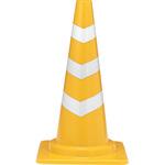 8Y036400YEWH カットスコッチコーンM Φ40(黄)白テープ巻 サンコー(三甲)