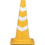 8Y038400YEWH コーンベット付カットスコッチコーンM Φ50(黄)白テープ巻 サンコー(三甲)