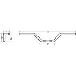 7071 ハンドルバー Design like HD E-Glide， ブラック 7071-LN-35 Fehling (フェーリング)