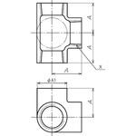 四方チーズ ねじ込み式可鍛鋳鉄製継手(白) リケン