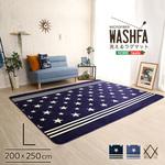 マイクロファイバー・デザインラグマットLサイズ(200×250cm)洗えるラグマット 【WASHFA】 ホームテイスト