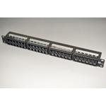 パッチパネル枠 1U48P/UTP/高密度/黒 日本製線