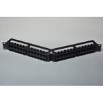 NSPPV48BK パッチパネル枠 1U48P/UTP/アングル/黒 日本製線