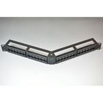 NSPPV24BK パッチパネル枠 1U24P/UTP/アングル/黒 日本製線