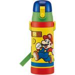 3Dロック付ダイレクトボトル 480ml スーパーマリオ スケーター