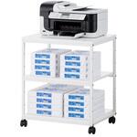 HXM-184296WH スチールプリンターワゴン3段 AVEN