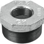 - ブッシング 可鍛鋳鉄製管継手 白 モノタロウ 63371324