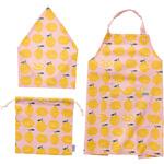 キッズエプロン 三角巾・巾着付き レップ