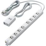 T-H0620TSR 延長コード 電源タップ コンセント 2m 3P 8個口 2P×1個口 ロング型 手元一括スイッチ マグネット エレコム