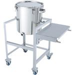 ステンレス片テーパー型クリップ式密閉容器 架台付 作業台付 KTT-CTH-ASCBシリーズ MONOVATE(日東金属工業)