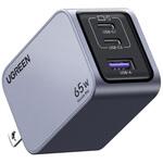 UGR-OT-000008 UGREEN Nexode Pro PD 急速充電器 65W GaN 2C1A 3ポート USB-C to USB-Cケーブル付き Gray 25870 UGREEN