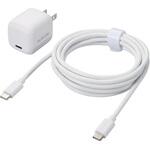 MPA-ACCP8230WH Type-C充電器 PD PPS 30W 1ポート TypeCケーブル付属 【MacBook Air iPhone iPad Android その他機器対応】 エレコム