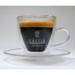 デミタスカップ GAGGIAロゴ入り デミタスカップ&ソーサ―2客セット GAGGIA