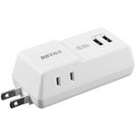 BMPA24TP2WH コンセント付きAC充電器 USB×2 2.4A ホワイト BUFFALO(バッファロー)