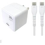 AKJ-PD30DX WH PD30W対応AC充電器+USB Type-Cケーブル1m エアージェイ