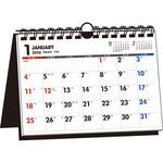 64568 【T19】 2026年 シンプル卓上カレンダー[卓上・壁掛け両用/A5ヨコ] 永岡書店