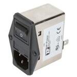 FFSAS10BFR IECインレット 1ヒューズ 2極 ネジ 10A 264 V ac XP POWER