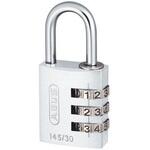 145/30 Silver Abus 安全用南京錠 パドロック アルミ、スチール グレイ ABUS
