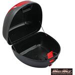 オートバイ用 リアボックス カルボン38 バックレスト付 34L カーボン調 ブラック リフレクター レッド MAD MAX(マッドマックス)